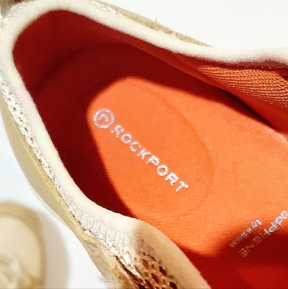 UNWORN ROCKPORT WASHABLE SNEAKERS/SHOES. WOMENS Sz:6 LACE UP, BEIGE, LIGHTWEIGHT - Picture 7 of 15